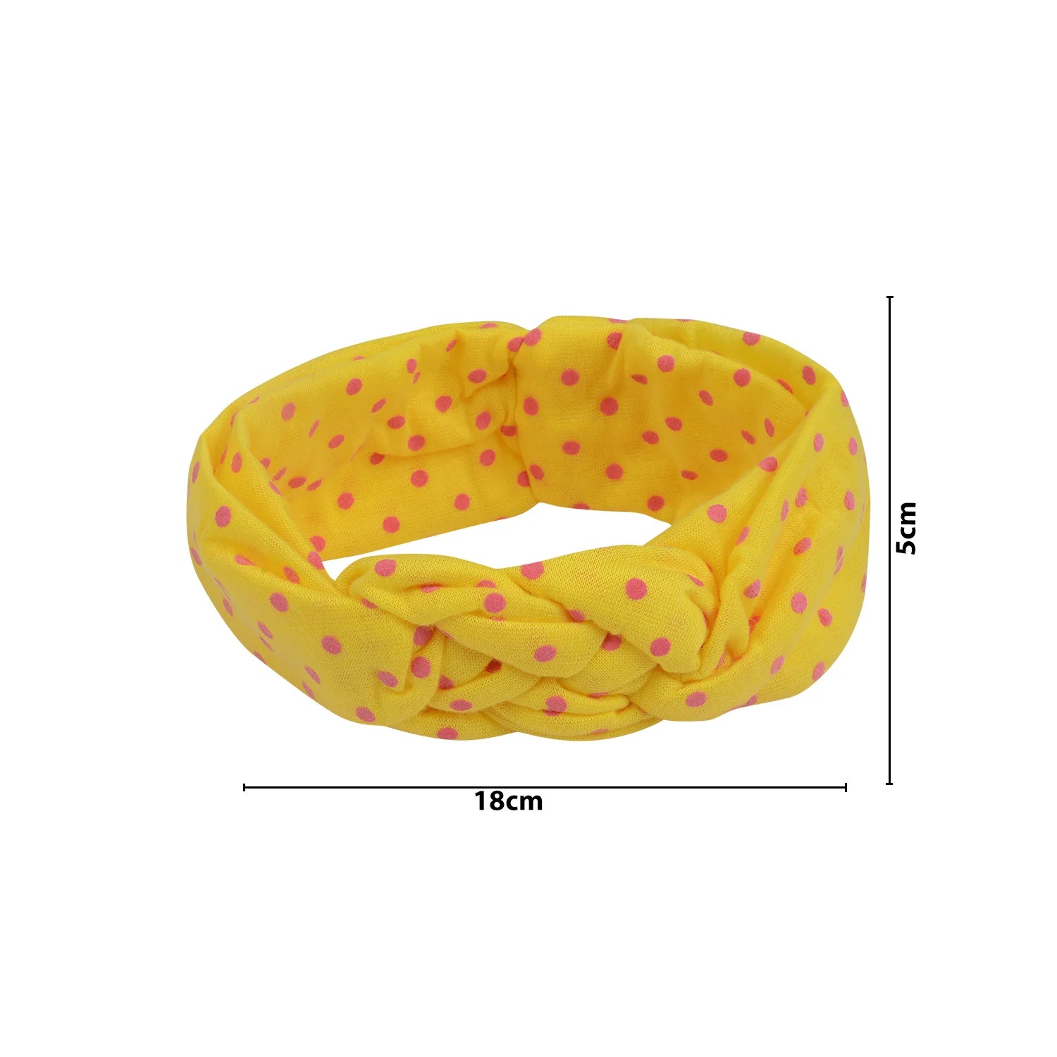 Yellow Twisted Design Baby Headband – Soft & Stretchable [AHA074]