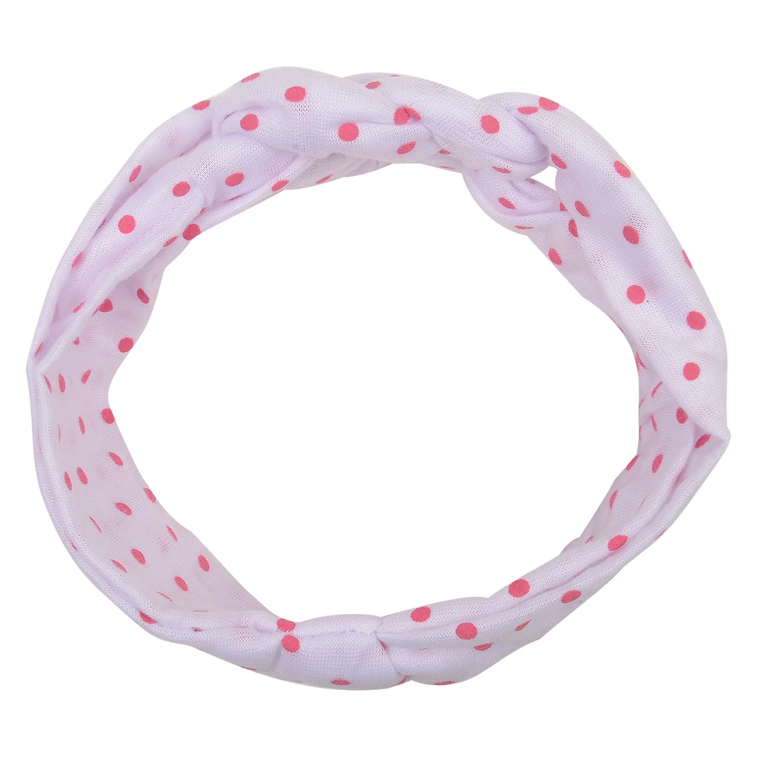 White Twisted Design Baby Headband – Soft & Stretchable [AHA075]
