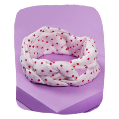 White Twisted Design Baby Headband – Soft & Stretchable [AHA075]