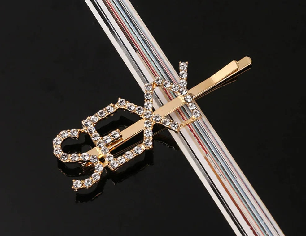 Gold Glitter "SEXY" Hairpin – Metal Clip [AHA097]