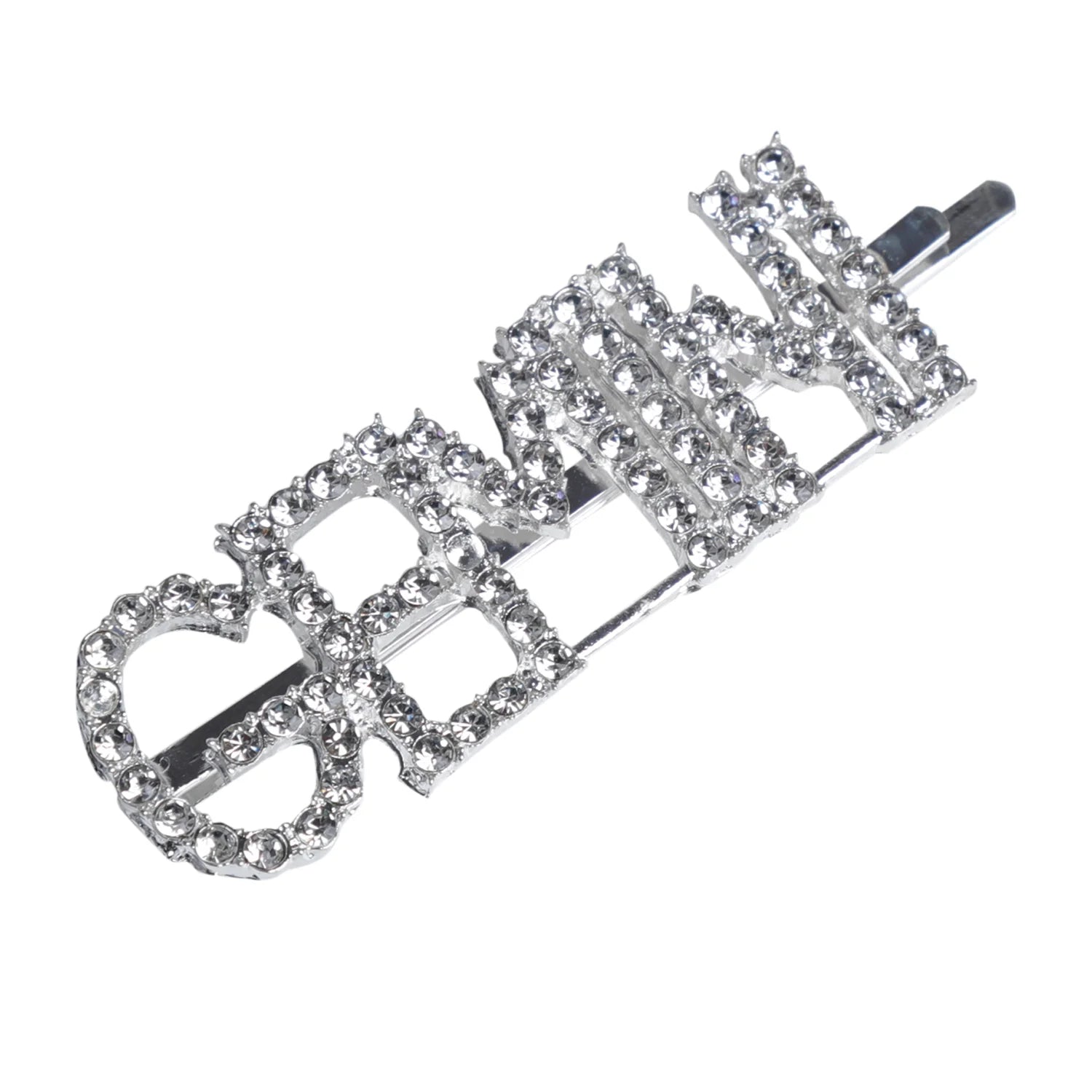 Silver Glitter "GEMINI" Hairpin – Zodiac Clip [AHA104]