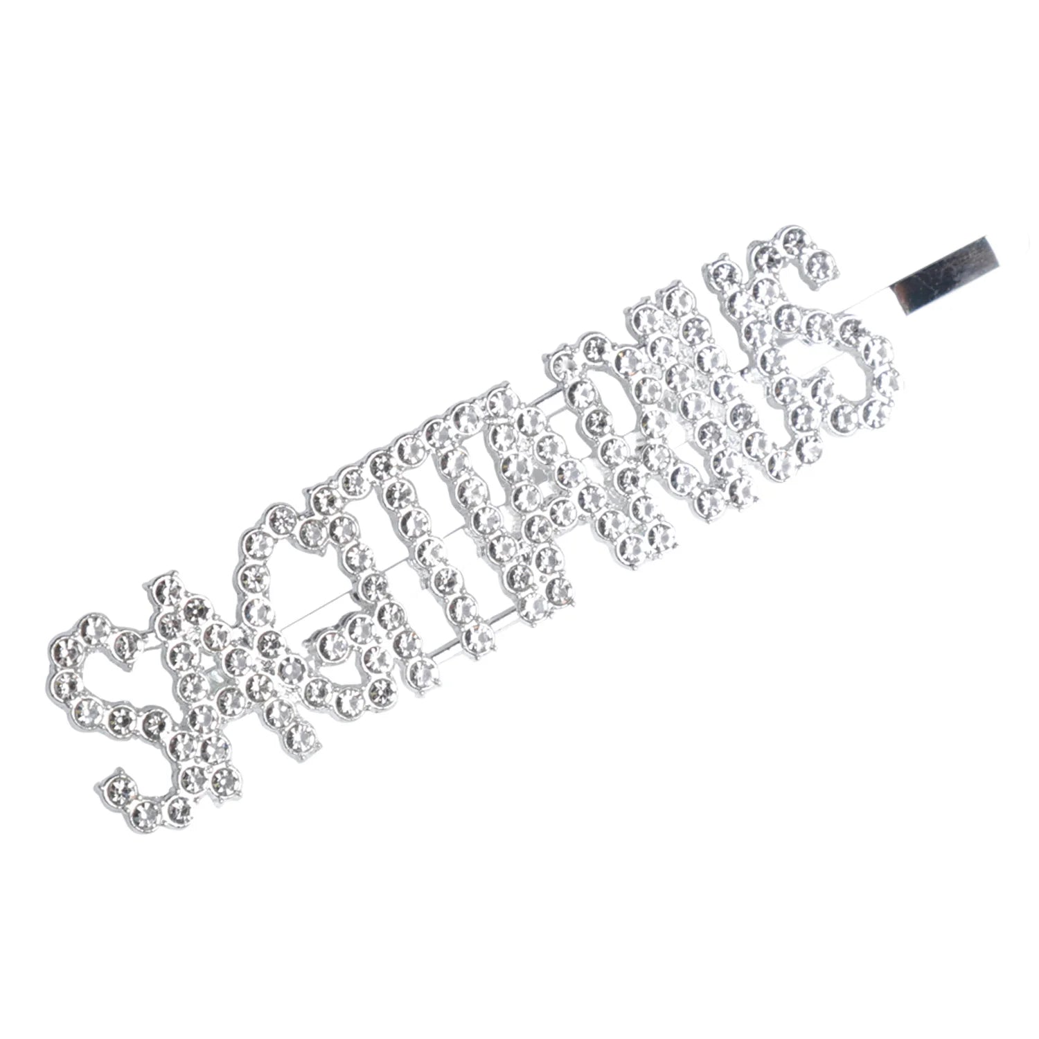 Silver Glitter "SAGITTARIUS" Hairpin – Zodiac Clip [AHA105]