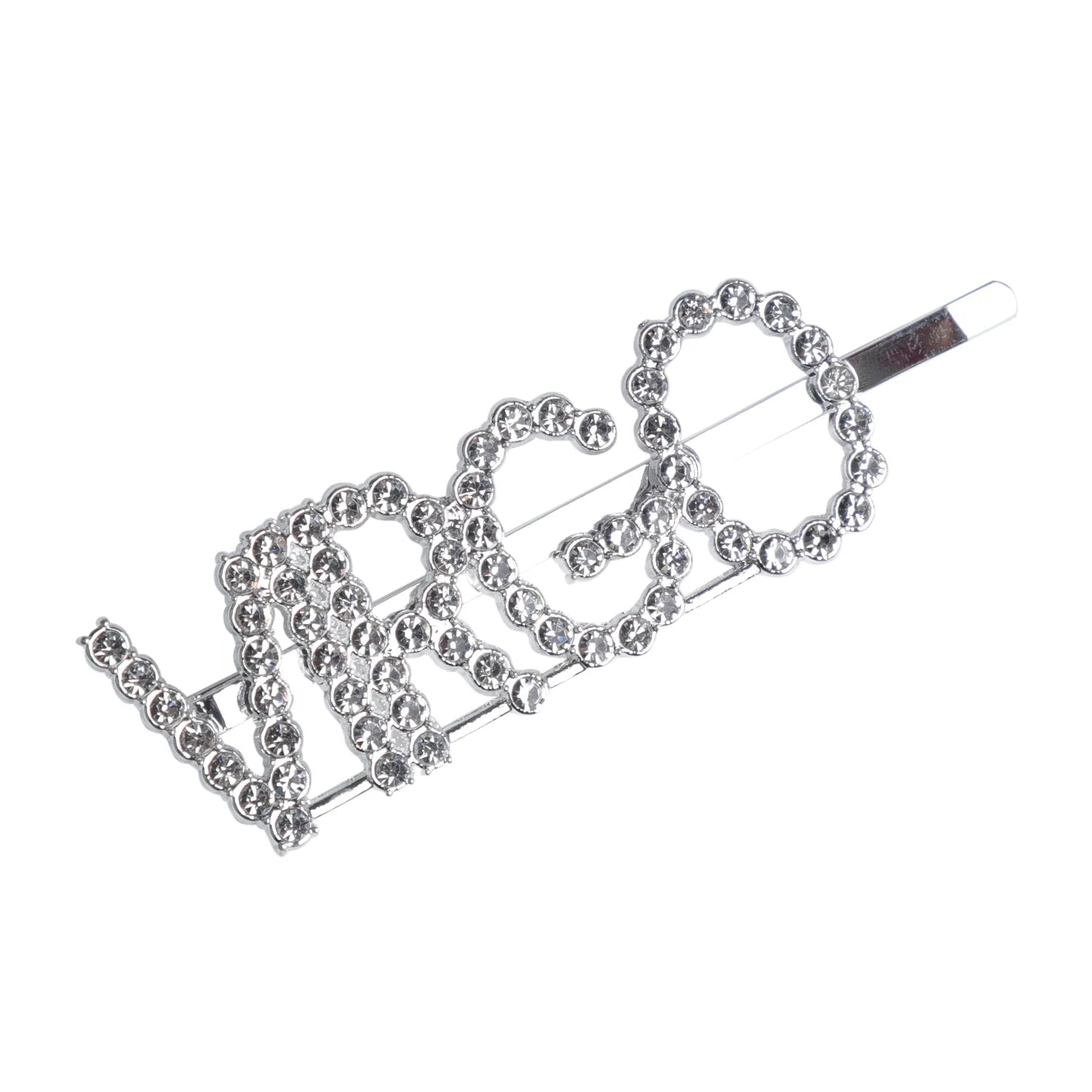 Silver Glitter "VIRGO" Hairpin – Zodiac Clip [AHA108]