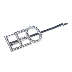 Silver Glitter "LEO" Hairpin – Zodiac Clip [AHA110]