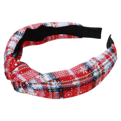 Christmas Red & White Plaid Hairband [AHA189]