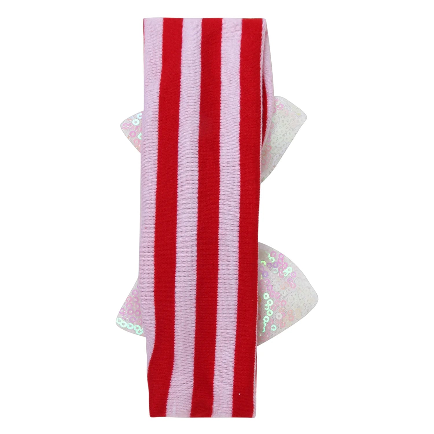 Christmas Fabric Baby Headband with White Bow [AHA190]