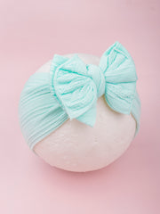 Combo of Three Pure Cotton Big Bow Head Band In Pastel Shades for Babies [AHA264.265.266]