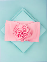 Baby Pink Cotton Big Flower Baby Headband [AHA272]