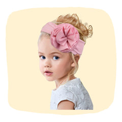 Baby Pink Cotton Big Flower Baby Headband [AHA272]