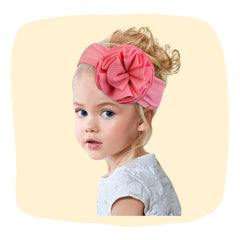 Pink Cotton Big Flower Baby Headband [AHA273]