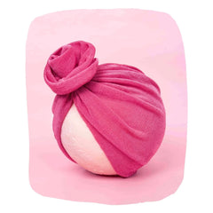Shiny Pink Baby Turban Cap – Extra Soft & Cozy [AHA306]