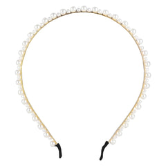 White Pearl Embellished Hairband [AHA324]