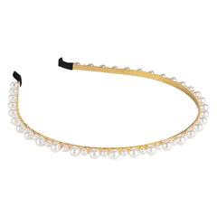 White Pearl Embellished Hairband [AHA324]