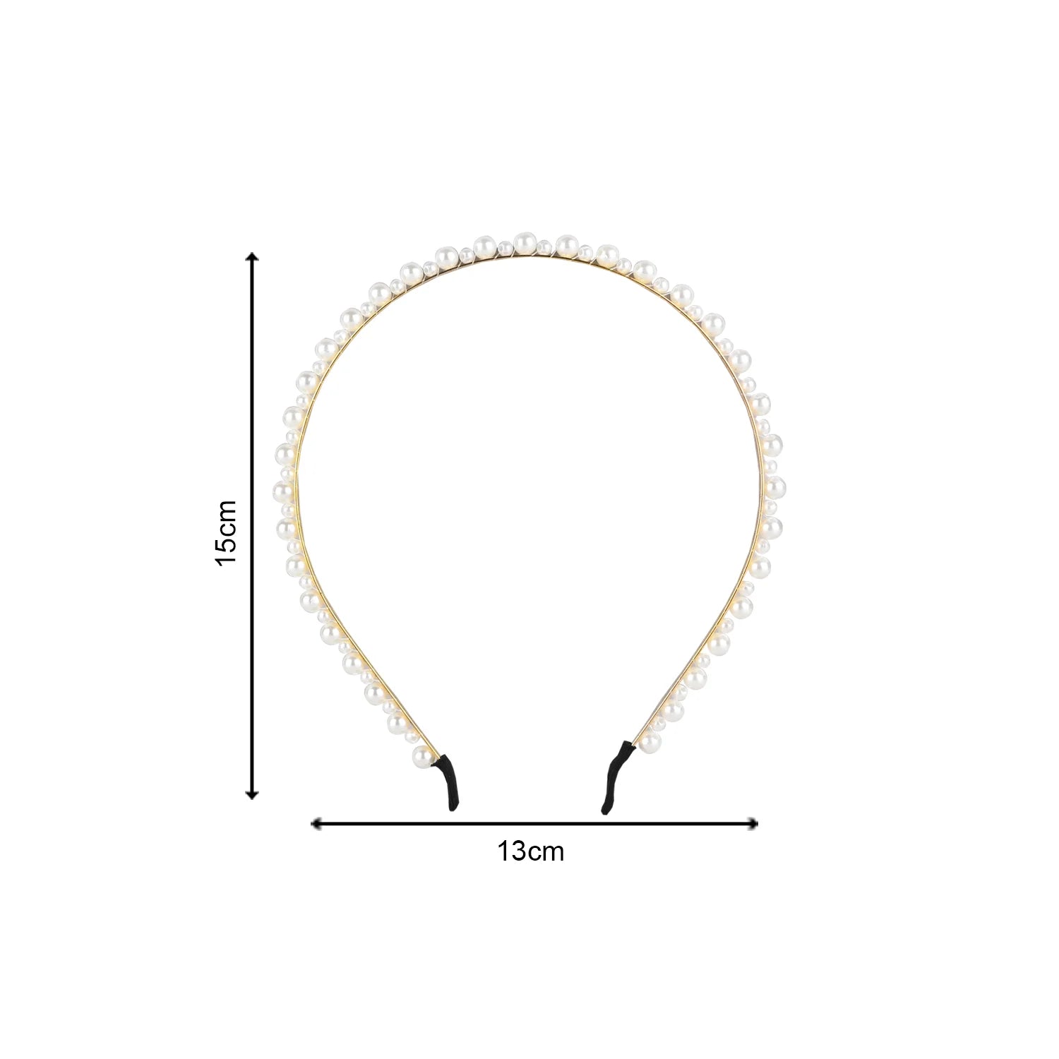 White Pearl Embellished Hairband [AHA324]