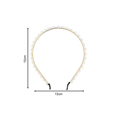 White Pearl Embellished Hairband [AHA324]