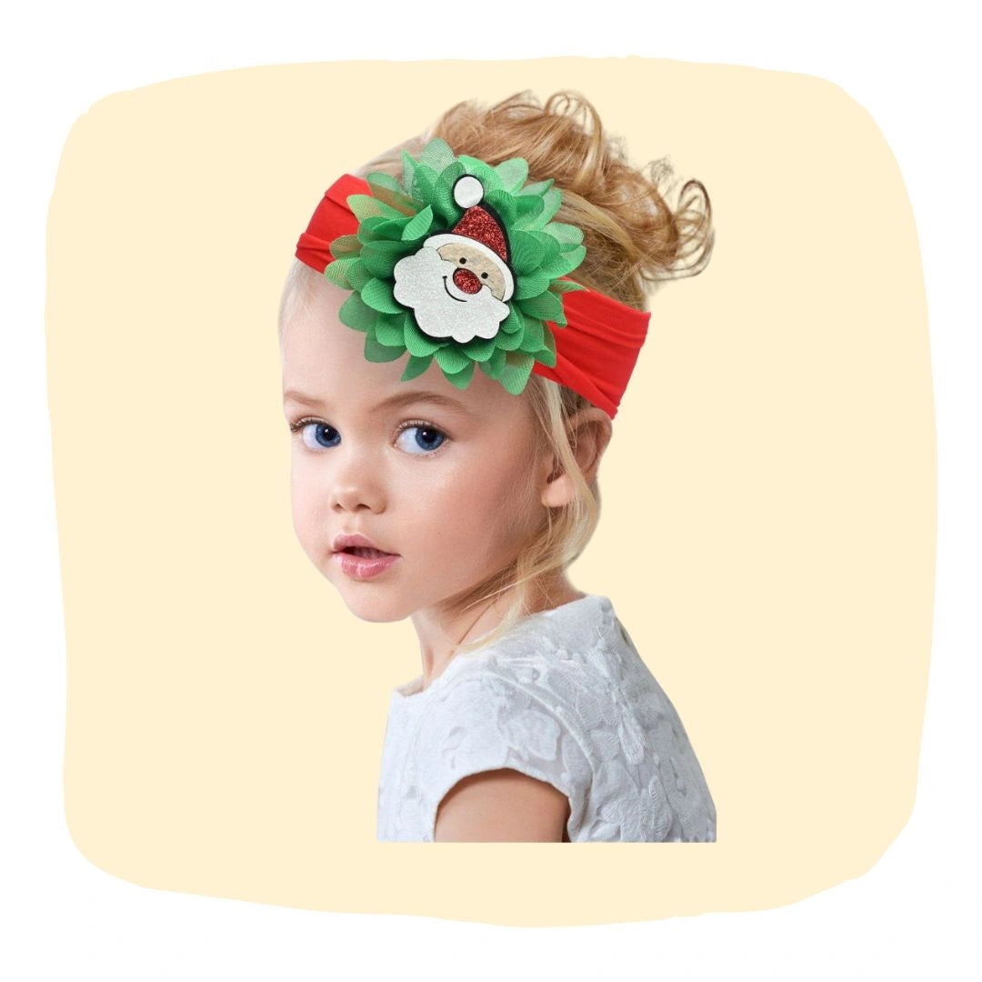 Christmas Red Santa Baby Headband – Festive & Soft [AHA346]