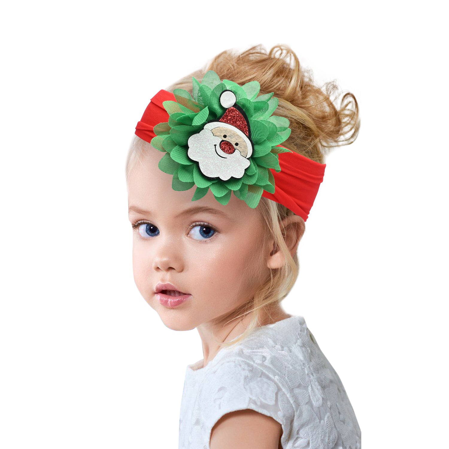 Christmas Red Santa Headband for Baby Girls [AHA346]