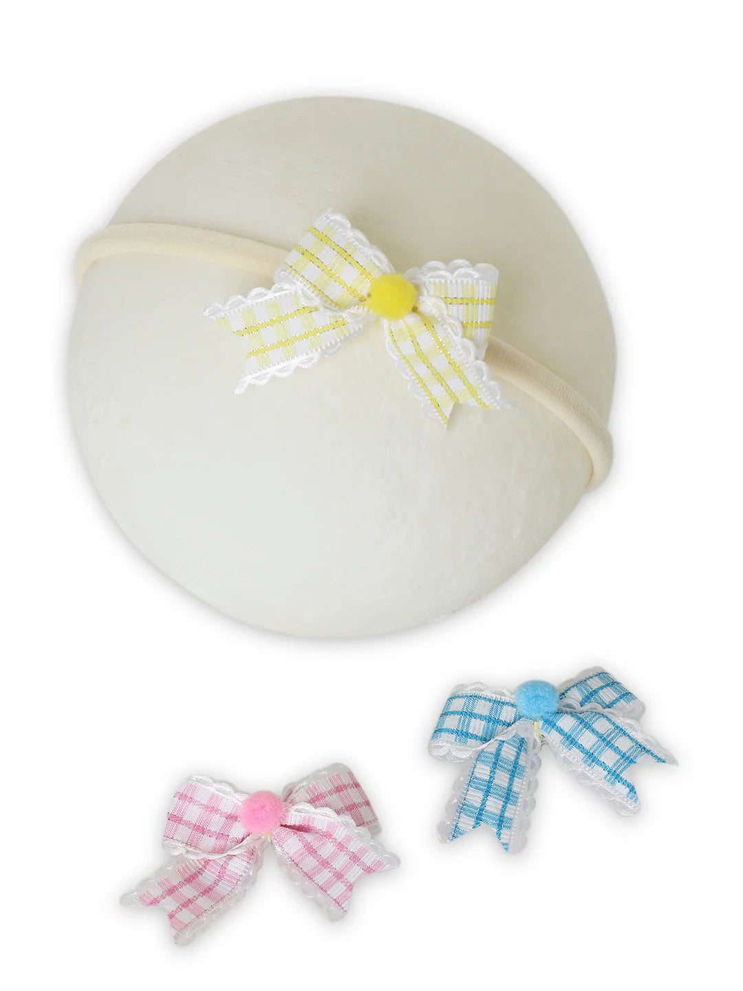Combo of 3 Interchangeable Bows with Nylon Stretch Band [AHA362]