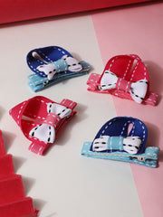 Bunny Ear Hair Clips – Blue & Pink (Set of 4) [AHA367]