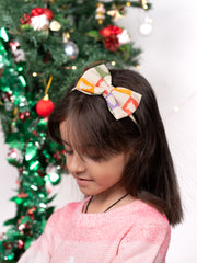 Christmas Tree Theme Pastel Yellow Bow Headband for Babies [AHA376]