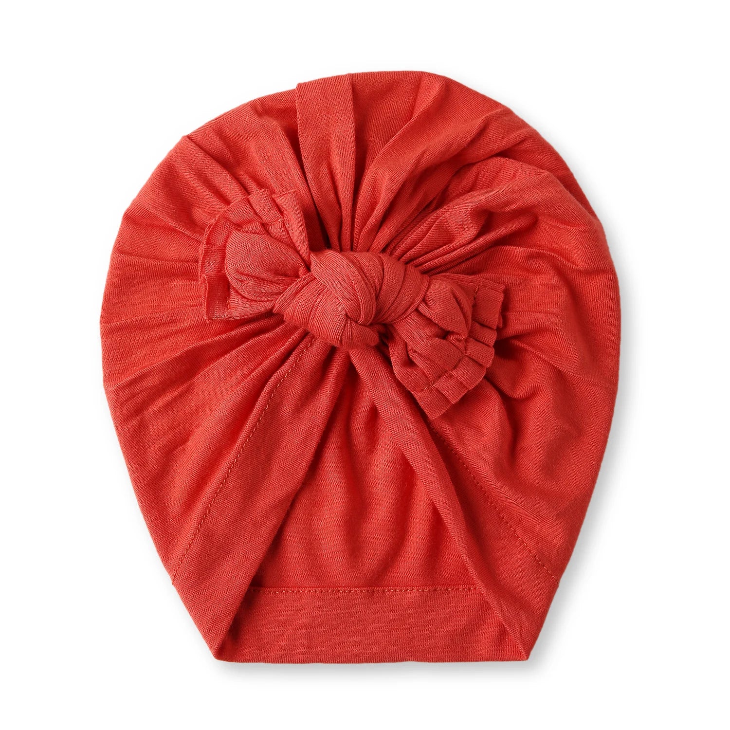 Pure Cotton Red Bow Knot Baby Turban – Stretchable & Hypoallergenic [AHA386]