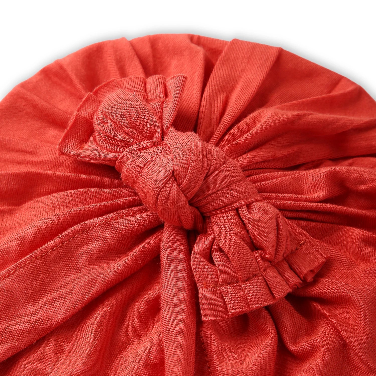 Pure Cotton Red Bow Knot Baby Turban – Stretchable & Hypoallergenic [AHA386]