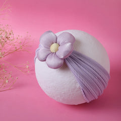 Soft Lilac Flower Cotton Headband for Babies [AHA388]