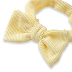 Yellow Big Bow Cotton Headband for Babies [AHA396]