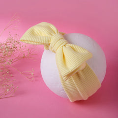 Yellow Big Bow Cotton Headband for Babies [AHA396]