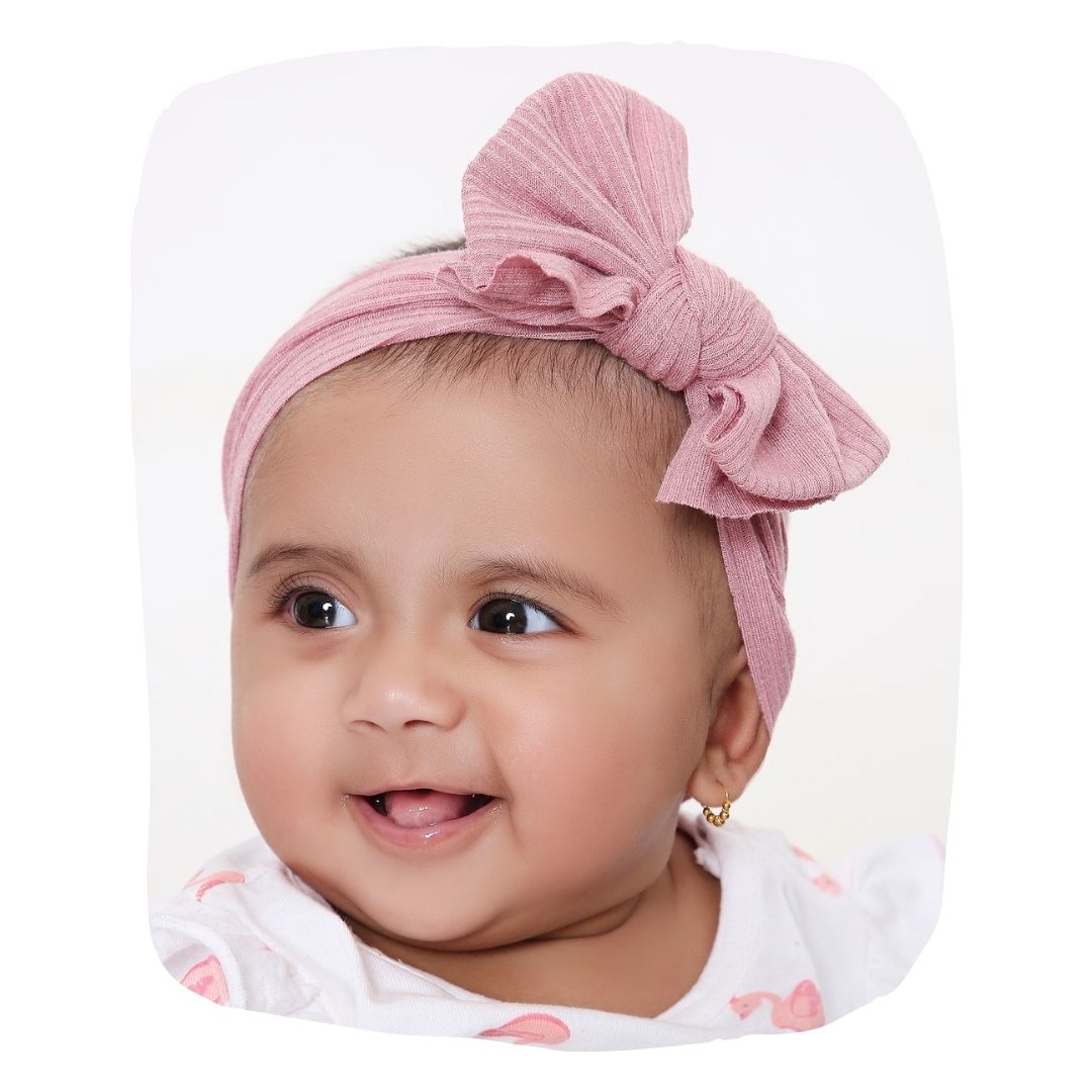 Light Pink Bow Knot Cotton Headband [AHA400]