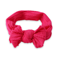 Dark Pink Big Bow Cotton Headband [AHA404]