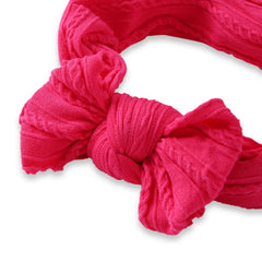 Dark Pink Big Bow Cotton Headband [AHA404]