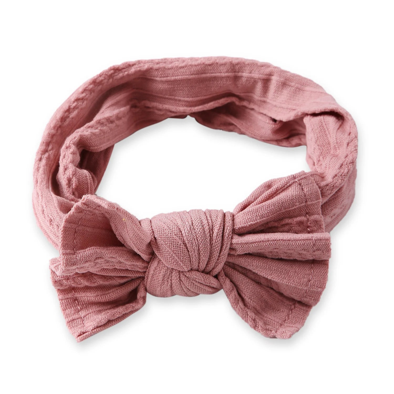 Rose Pink Big Bow Cotton Headband [AHA405]