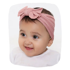 Rose Pink Big Bow Cotton Headband [AHA405]