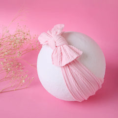 Light Pink Big Bow Cotton Headband [AHA406]