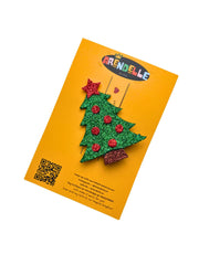 Christmas Glitter Hair Clip on branded Arendelle card packaging, showcasing festive sparkle and ready for gifting or display.