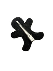 Back view of the Christmas Glitter Hair Clip showing a secure metal alligator clip for easy attachment to hair, part of festive accessories collection.