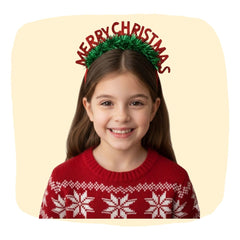 Christmas Glitter Hair Band for Girls - Sparkle with Style