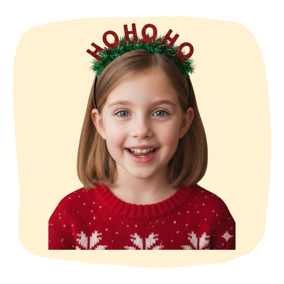 Christmas Glitter Hairband for Girls - Festive Sparkle