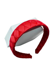 Red Solid Grosgrain Ribbon Hairband for Women and Girls | Textured Everyday Headband