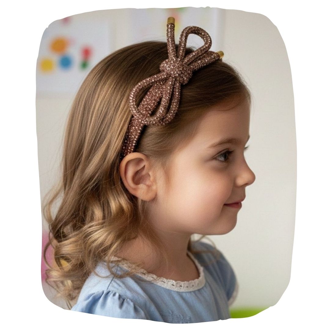 Rhinestone Bow HairBand for Girls | Party Wear Hair Accessory