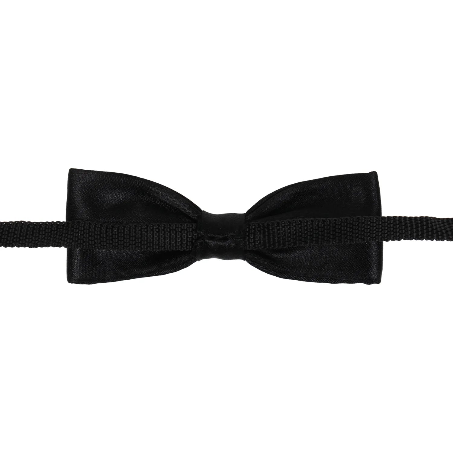 Adjustable Satin Bow Tie for Boys – Black (Pre-Tied & Clip-On) [AKA001]