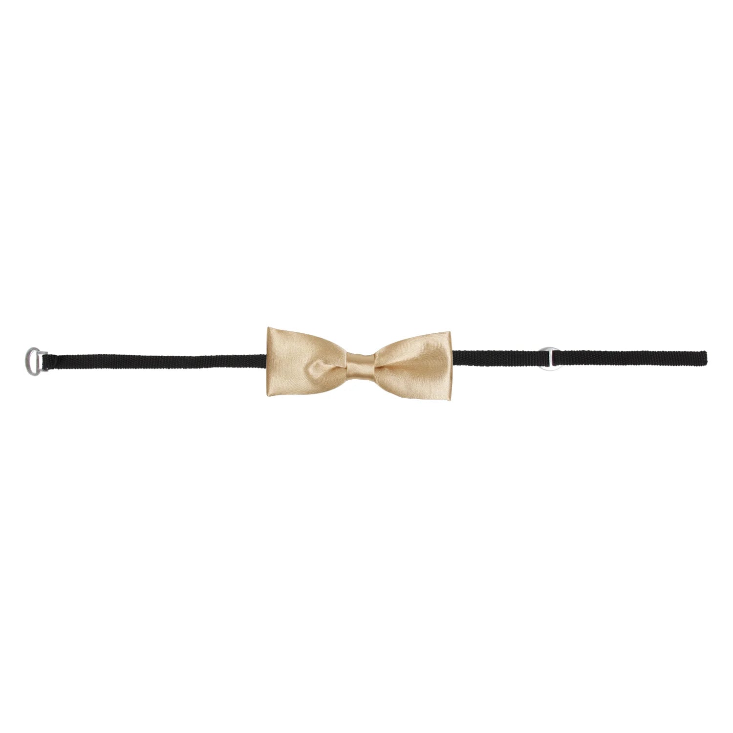 Adjustable Satin Bow Tie for Boys – Gold (Pre-Tied & Clip-On) [AKA004]