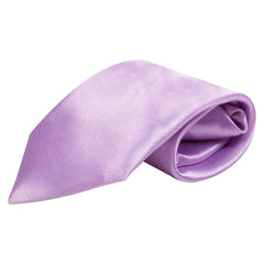 Adjustable Satin Neck Tie for Boys – Purple (Pre-Tied & Clip-On) [AKA012]