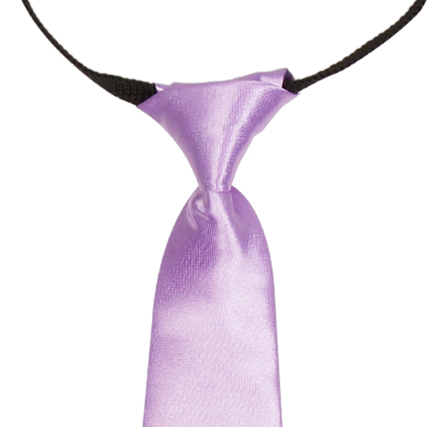 Adjustable Satin Neck Tie for Boys – Purple (Pre-Tied & Clip-On) [AKA012]