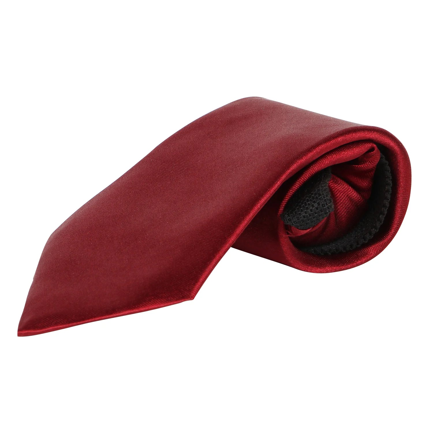 Adjustable Satin Neck Tie for Boys – Maroon (Pre-Tied & Clip-On) [AKA020]