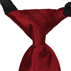 Adjustable Satin Neck Tie for Boys – Maroon (Pre-Tied & Clip-On) [AKA020]