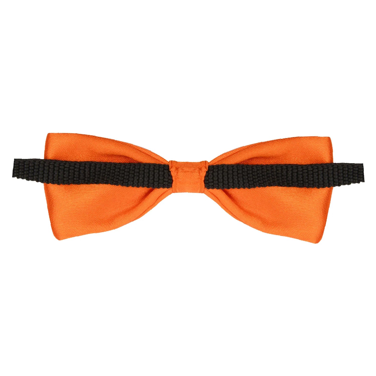 Adjustable Satin Bow Tie for Boys – Orange (Pre-Tied & Clip-On) [AKA021]