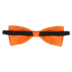 Adjustable Satin Bow Tie for Boys – Orange (Pre-Tied & Clip-On) [AKA021]