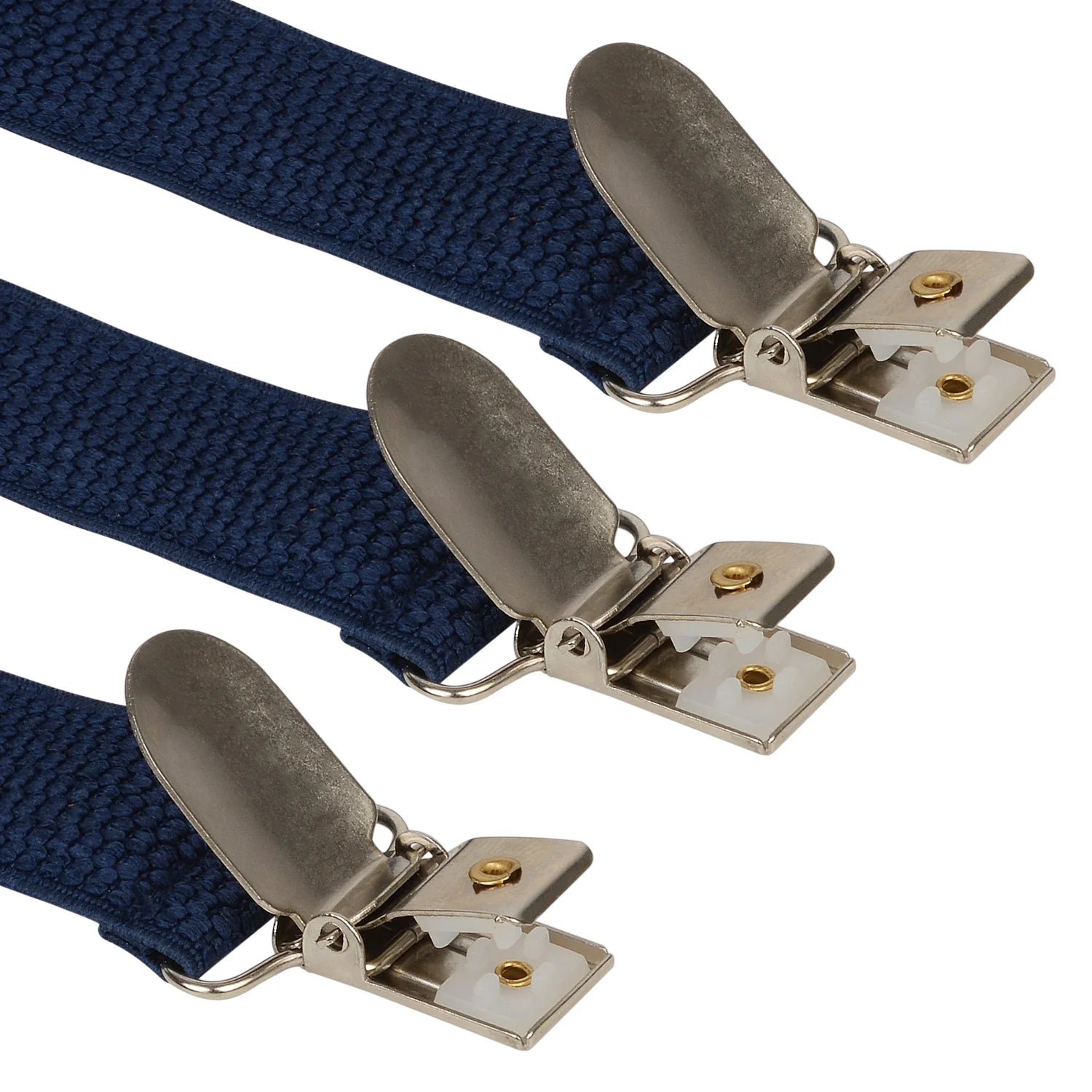 Adjustable Y-Back Suspenders for Boys – Dark Blue (Clip-On & Stretchable) [AKA032]